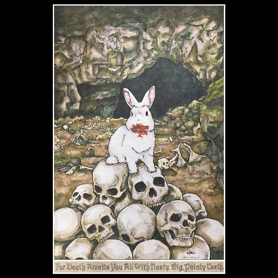 Monty Python Holy Grail Killer Rabbit 11x17 Art Print Signed By Chris Oz Fulton