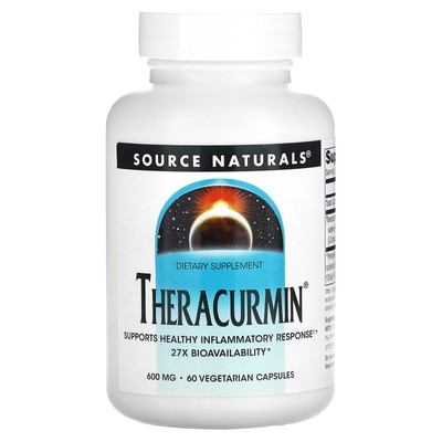 Source Naturals Theracurmin 600 мг 60 вегетарианских капсул без молочных продуктов, без яиц,