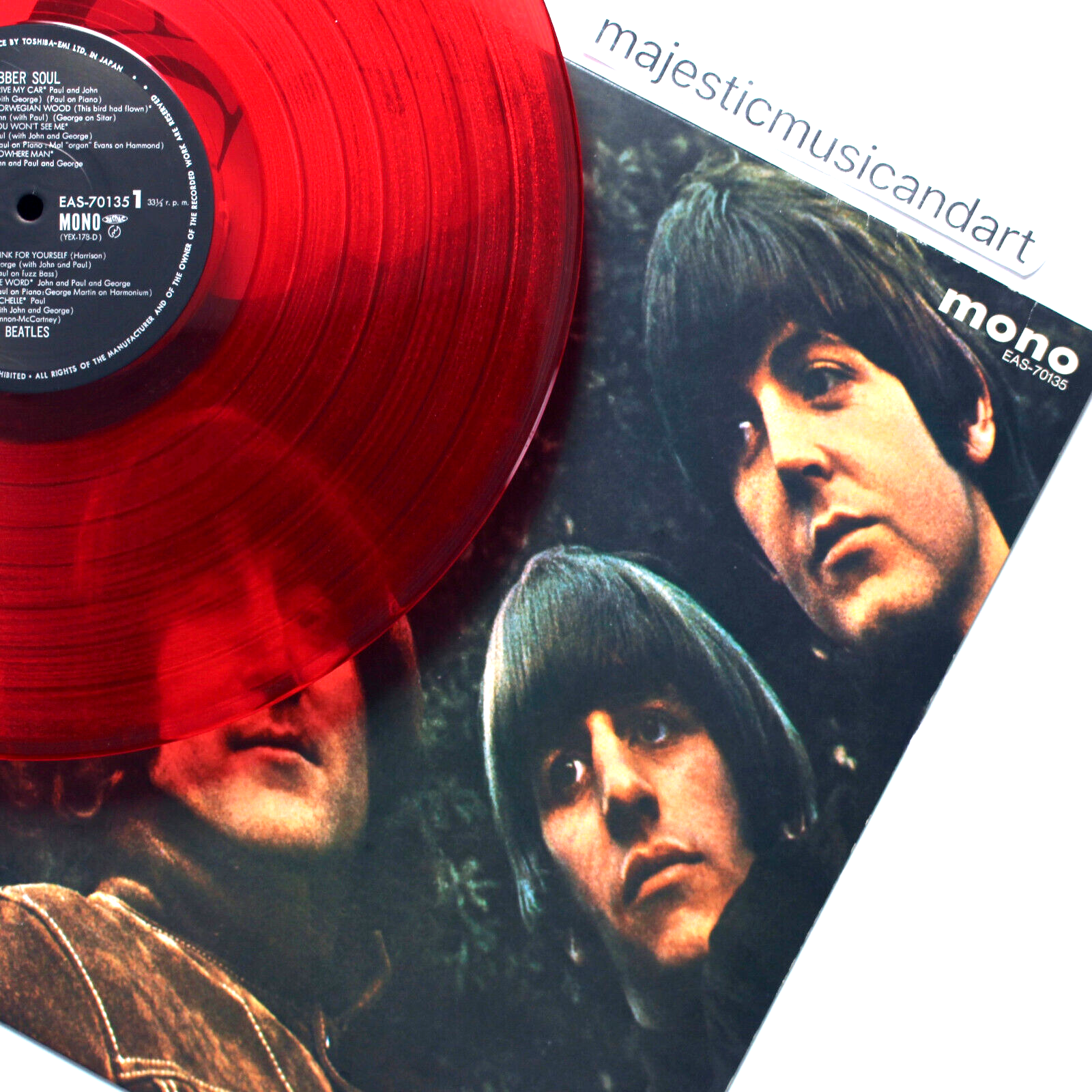 洋楽 BEATLES Rubber Soul MONO Red Vinyl LP THE BEATLES ‎– Rubber Soul 1982 Japan Red Vinyl MONO LP NM