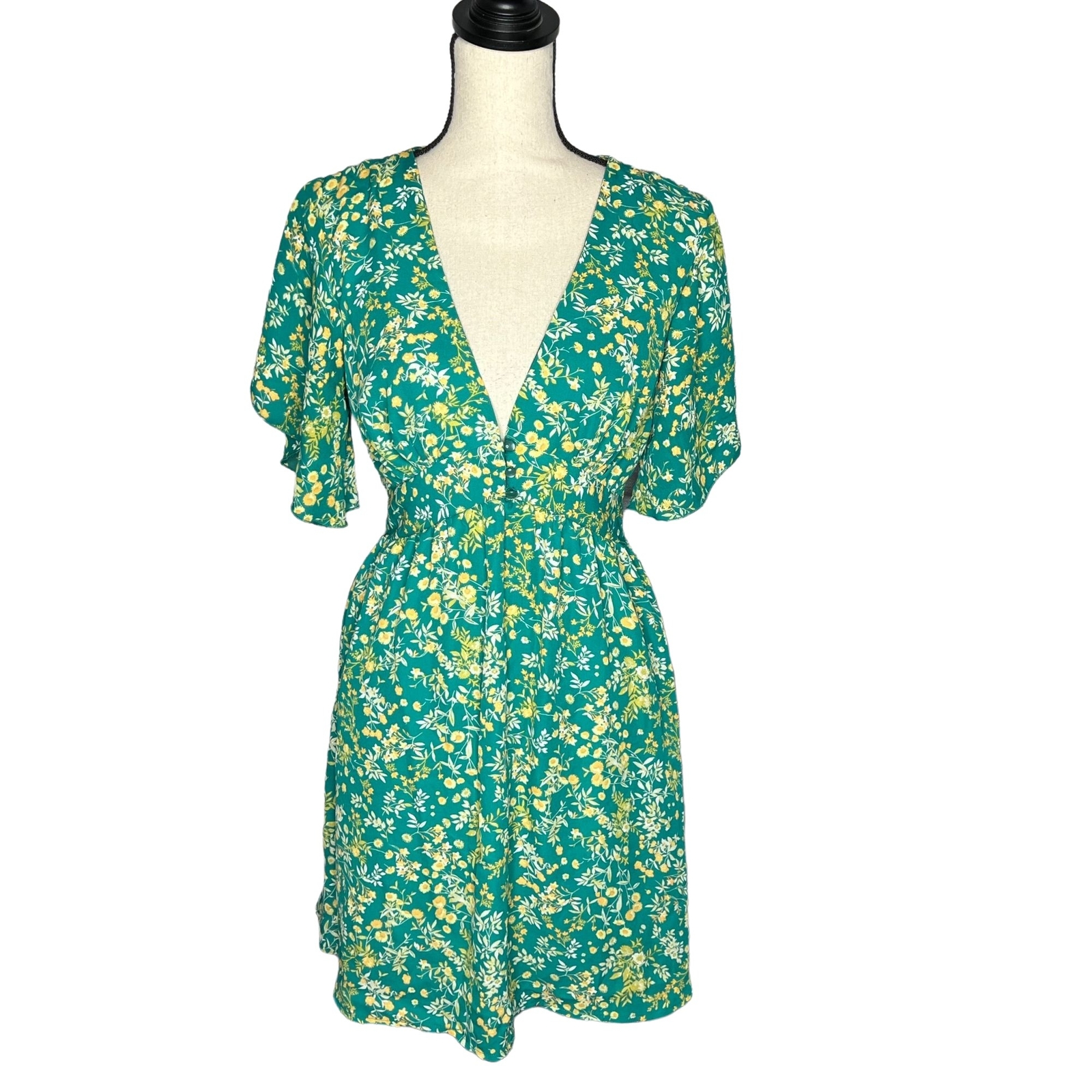Платье Bailey Blue Floral Print V-Neck 