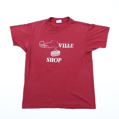 Vintage 80s Paper Thin Shoeville Shop #20 Single Stitch T-Shirt Sneakerhead  M