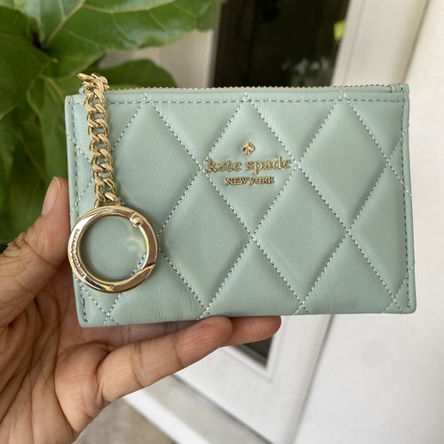 Kate Spade Carey Small Card Holder Smooth Quilted Leather