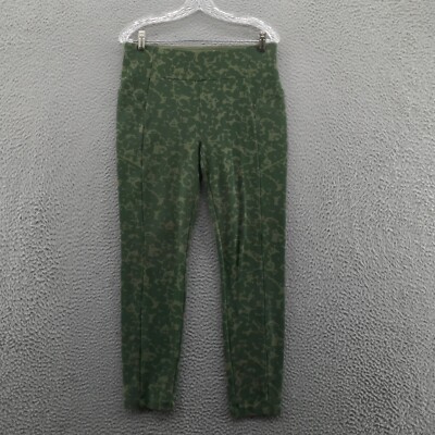 Cabi Marathon Active Leggings Medium Olive Green Camo Womens Pull On Sporty