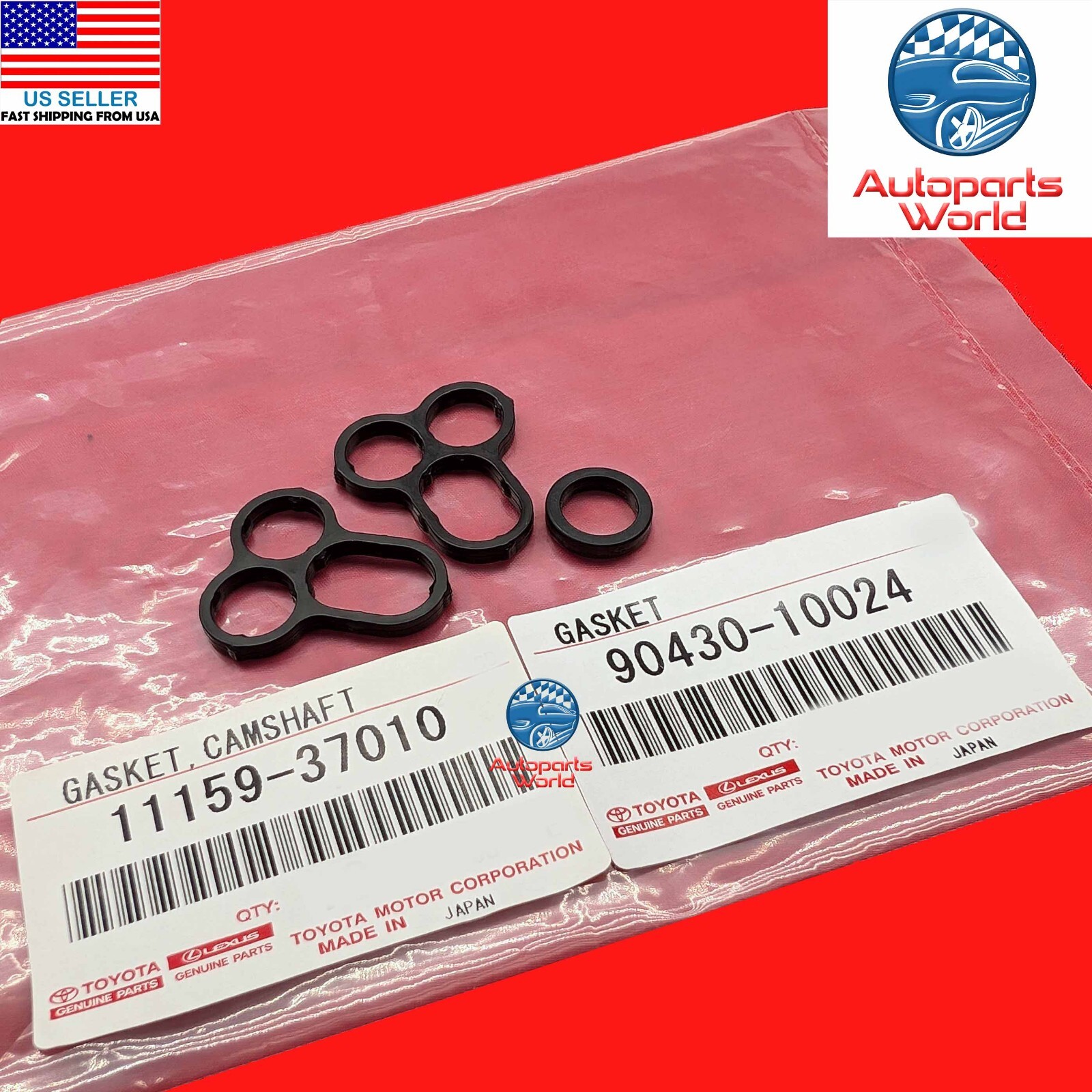 GENUINE TOYOTA COROLLA MATRIX xD 1.8L CAMSHAFT BEARING CAP OIL HOLE GASKETS KIT