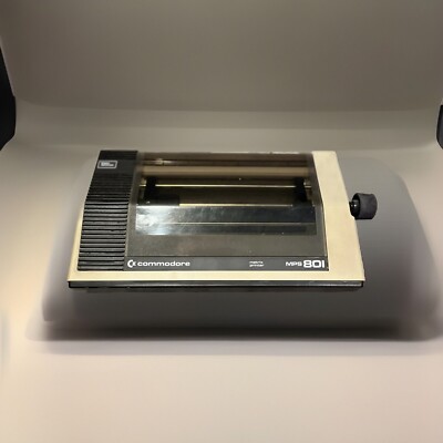 Commodore 64 MPS 801 Vintage Printer Dot Matrix + Comdex Box Tested Clean Prints