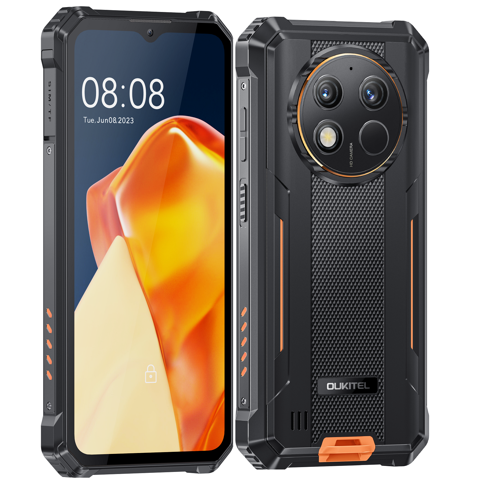 OUKITEL G1 スマートフォン 6+18GB 256GB ブラック Oukitel G1 Rugged Phone 6.52-inch 10600mAh Big Battery 48MP