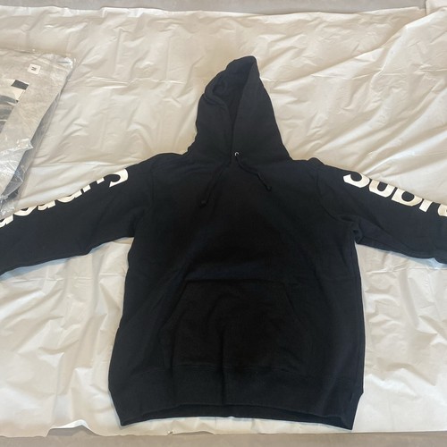 Pre-owned Supreme Brand Ss18  Sideline Hooded Sweatshirt Hoodie - Black - Size M