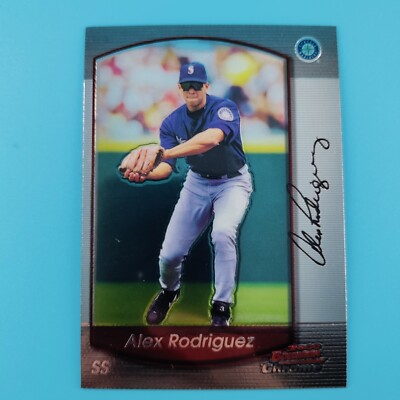 2000 Bowman Baseball Card #95 Alex Rodriguez Seattle Mariners CHROME