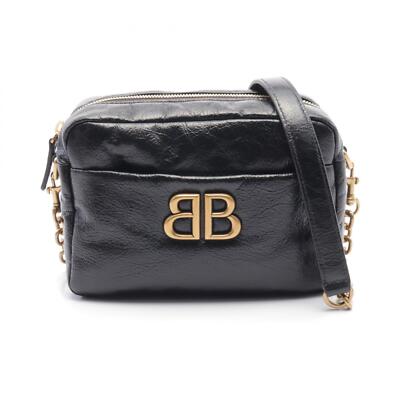 【関税&送料込】Balenciaga Black Leather Small Monaco Crossb 26654276_56399927_600.jpg