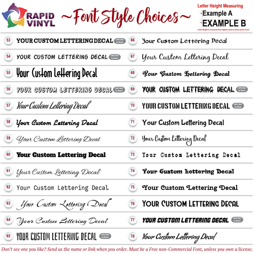 Custom Vinyl Text Lettering Decal Windshield Banner Truck Car Glass Window Body