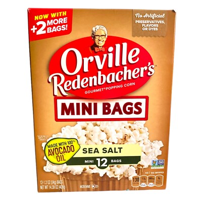 Orville Redenbacher's Avocado Oil Sea Salt Microwave Popcorn 12 Mini Bags 1.2oz