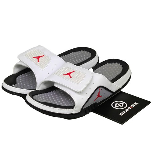 J*a様 Nike Jordan Hydro 4 Retro Nike Jordan Hydro 4 Retro Slide (GS) 'Black Cement Grey' Sz
