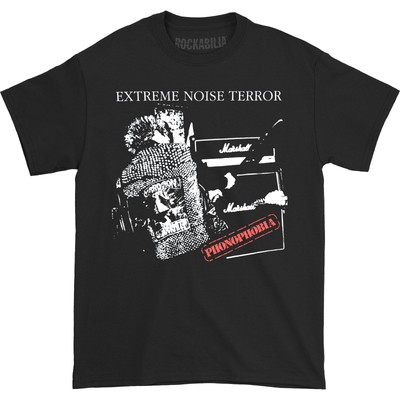 Men's Extreme Noise Terror Phonophobia Tee T-shirt Medium Black