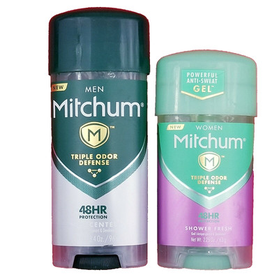 Mitchum Women Shower Fresh & Men Unscented Gel Antiperspirant & Deodorant Bundle