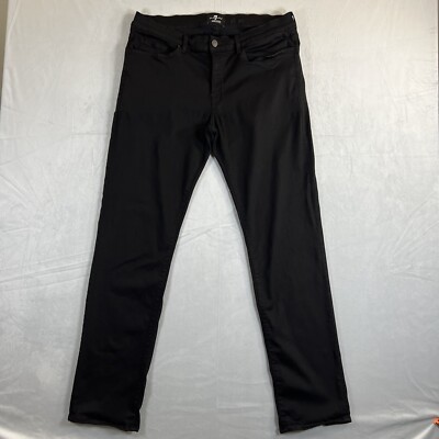 7 for All Mankind Luxe Sport Slimmy Jeans Men s 36 Black Stretch Performance