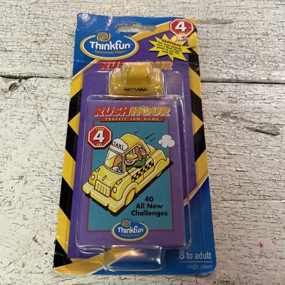 NEW Thinkfun RUSH HOUR Traffic Jam Puzzle SET 4 BOOSTER- Add On Cards & TAXI CAR