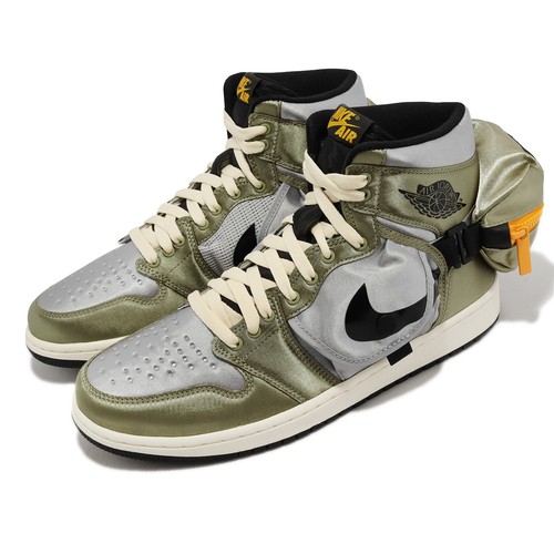 

Мужская повседневная обувь Nike Air Jordan 1 Utility нейтрального оливково-зеленого цвета AJ1 DO8727-200, Зеленый, Air Jordan 1 Utility
