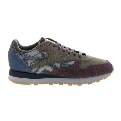 

Мужские кроссовки Reebok Classic Leather IE4104 Green Canvas Lifestyle, Зеленый, Reebok Classic Leather