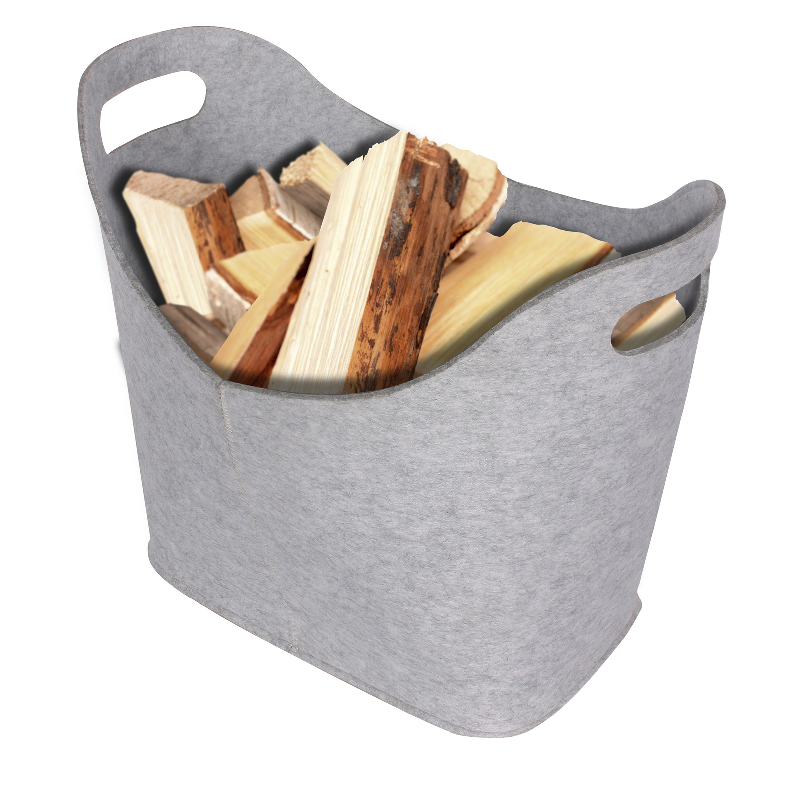 Filzkorb für Kaminholz Kaminholzkorb Kaminholztasche Kaminkorb Feuerholzkorb 
