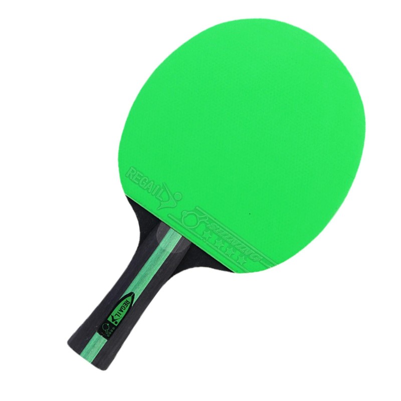 Table Tennis Bat Paddle Racket Ping-Pong Racquet with Long Rubber Coating Handle