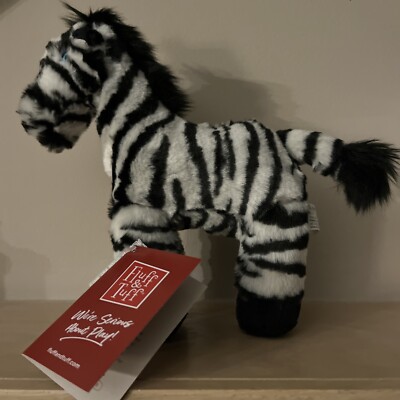 Fluff & Tuff Zebra Dog Chew Toy Plush Stuffed Animal Toy w/ Squeaker NEW