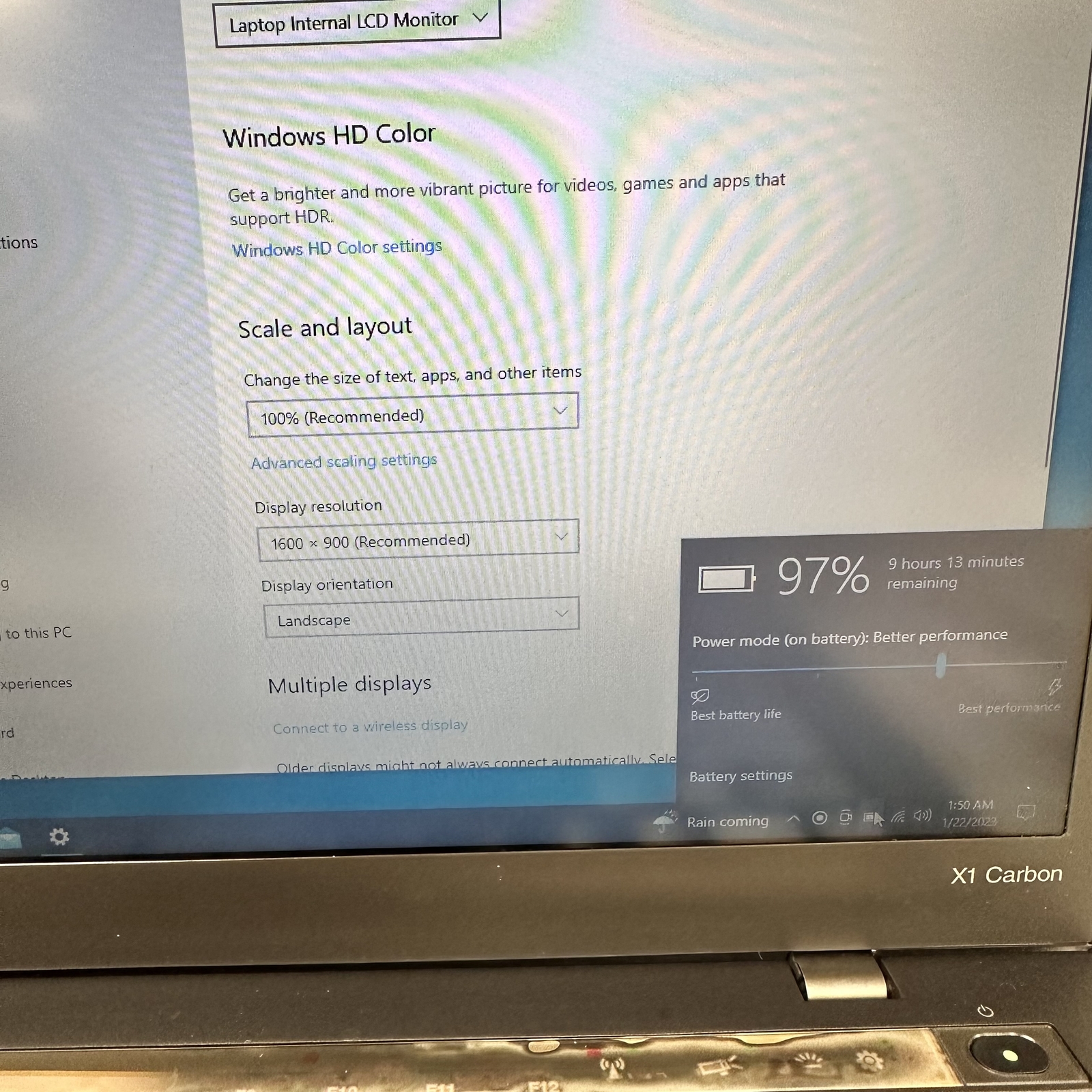 Lenovo ThinkPad X1 Carbon i5-4300U 2.5GHz 4GB RAM 180GB M2 SSD Win 10 Pro - Picture 10 of 12