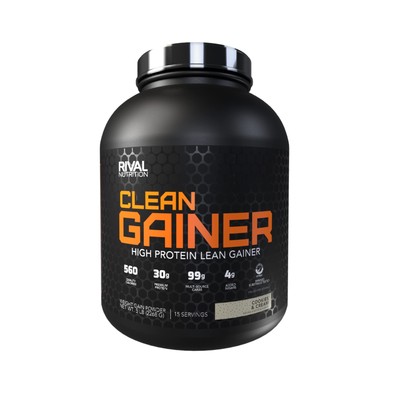 Rivalus Clean Gainer - Cookies & Cream, 5lbs 15 Servings (Pack of 1)