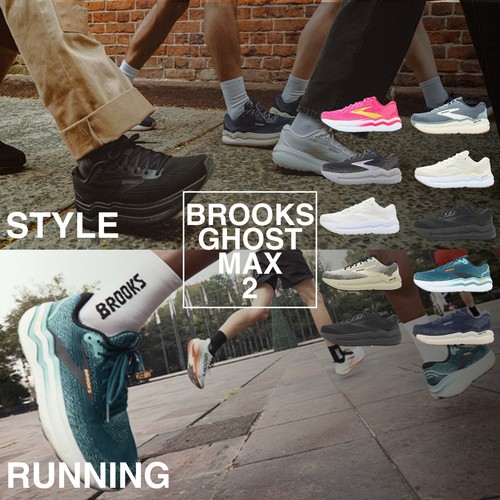 Brooks Ghost Max 2 Standard D/2E Широкие мужские и женские кроссовки в стиле шоссейного бега Выберите 1