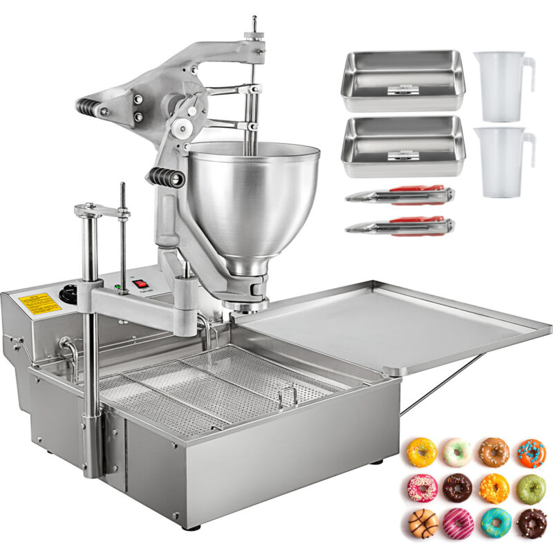 VEVOR Commercial Automatic Donut Maker Fryer Ball Doughnuts Machine with 3 Mold