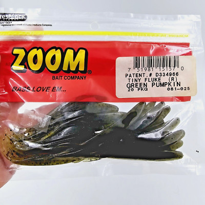 Zoom 3'' Tiny Fluke 20 Count Pack You Pick Color Bass Crappie Fishing