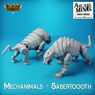 D&D Miniature Mechanimal Mechanical Animal Sabertooth Tiger Dungeons and Dragons