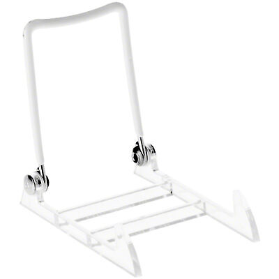 Gibson Holders 1PL White Wire & Clear Acrylic Easel, 2.75'' W x 3.5'' H (6 Pack)