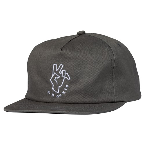 Krooked Skateboards Hat Handy Snapback Charcoal | eBay