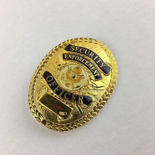 Security Officer Obsolete Badge *Collectable Purposes Only* Gold Color FREE S&H.