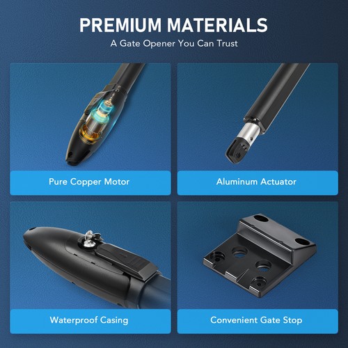 CO-Z Electric Single Swing Gate Opener w Remote Controls for 660lb 18ft Gates