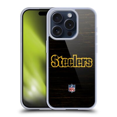 OFFICIAL NFL PITTSBURGH STEELERS LOGO SOFT GEL CASE FOR APPLE iPHONE PHONES