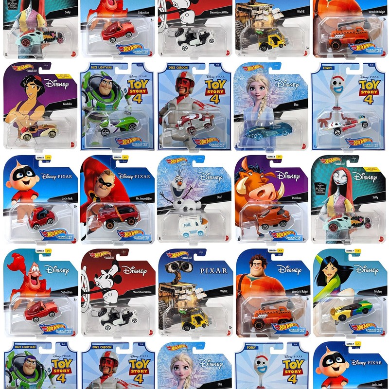 HOT WHEELS 2019-2021 DISNEY 1 CHARACTER CARS - Pick and