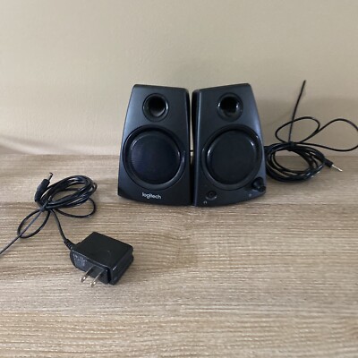 Logitech Z130 Full Stereo Sound 3.5mm Jack Compact Laptop Speakers (880-000146)
