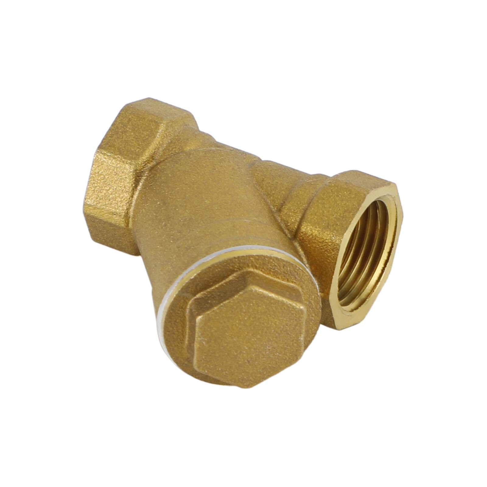 1/2" NPT Thread Y Shaped Brass Strainer Filter Valve Connector For Water Oil UE