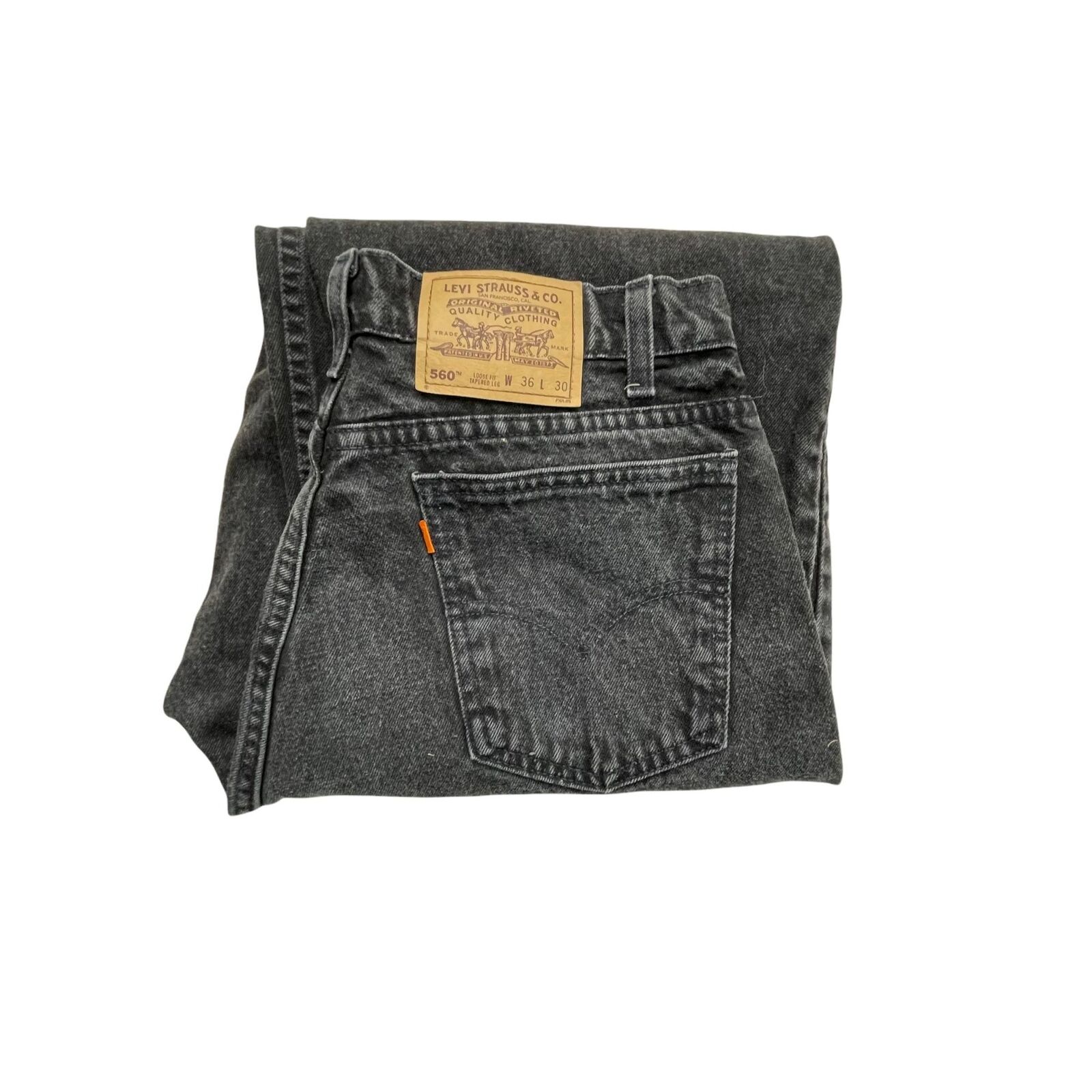 Vintage Levis 560 Black Jeans, Loose Fit, Tapered Leg USA Vintage Levis 560 Black Jeans, Loose Fit, Tapered Leg USA