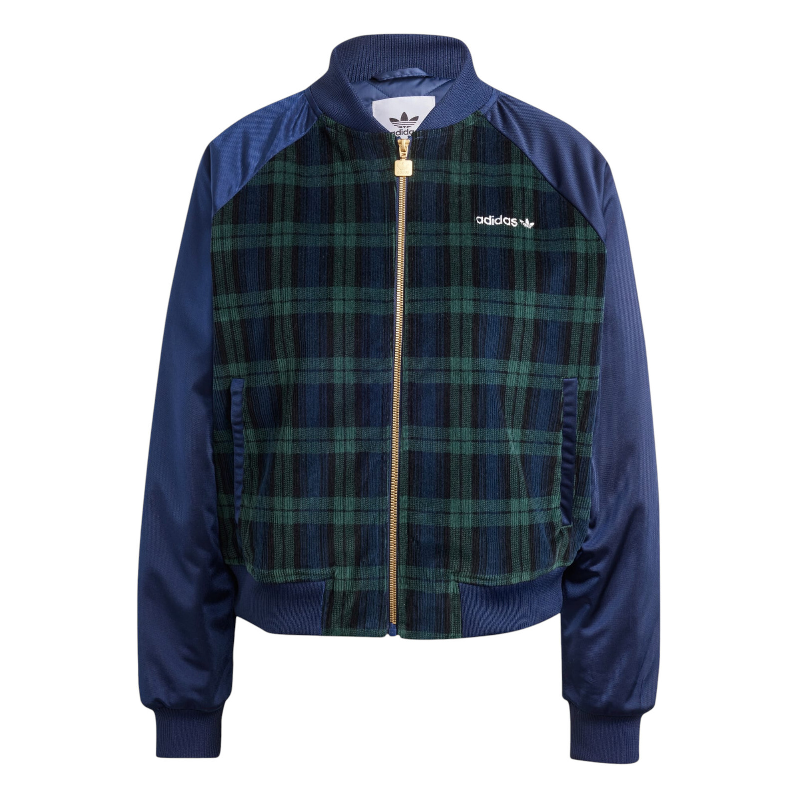 80's adidas TREFOIL コーデュロイジャケット チェック柄 Women's Adidas Originals Tartan Padded Corduroy Collegaite