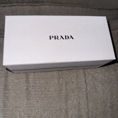 Authentic Prada Sunglasses Box White  (Empty) 7.75''x3.75''x3.25'' 