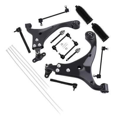 14x Front Control Arms Sway Bar End Link Tie Rod For 2007-2012 Hyundai Elantra