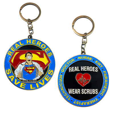 CL3-15 Doctor Nurse RN EMT Paramedic Therapist Technician Keychain Pandemic