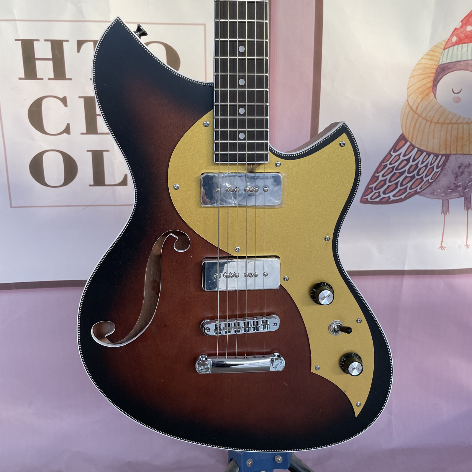 F Hole Semi Hollow Body Serus J Electric Guitar Maple Neck