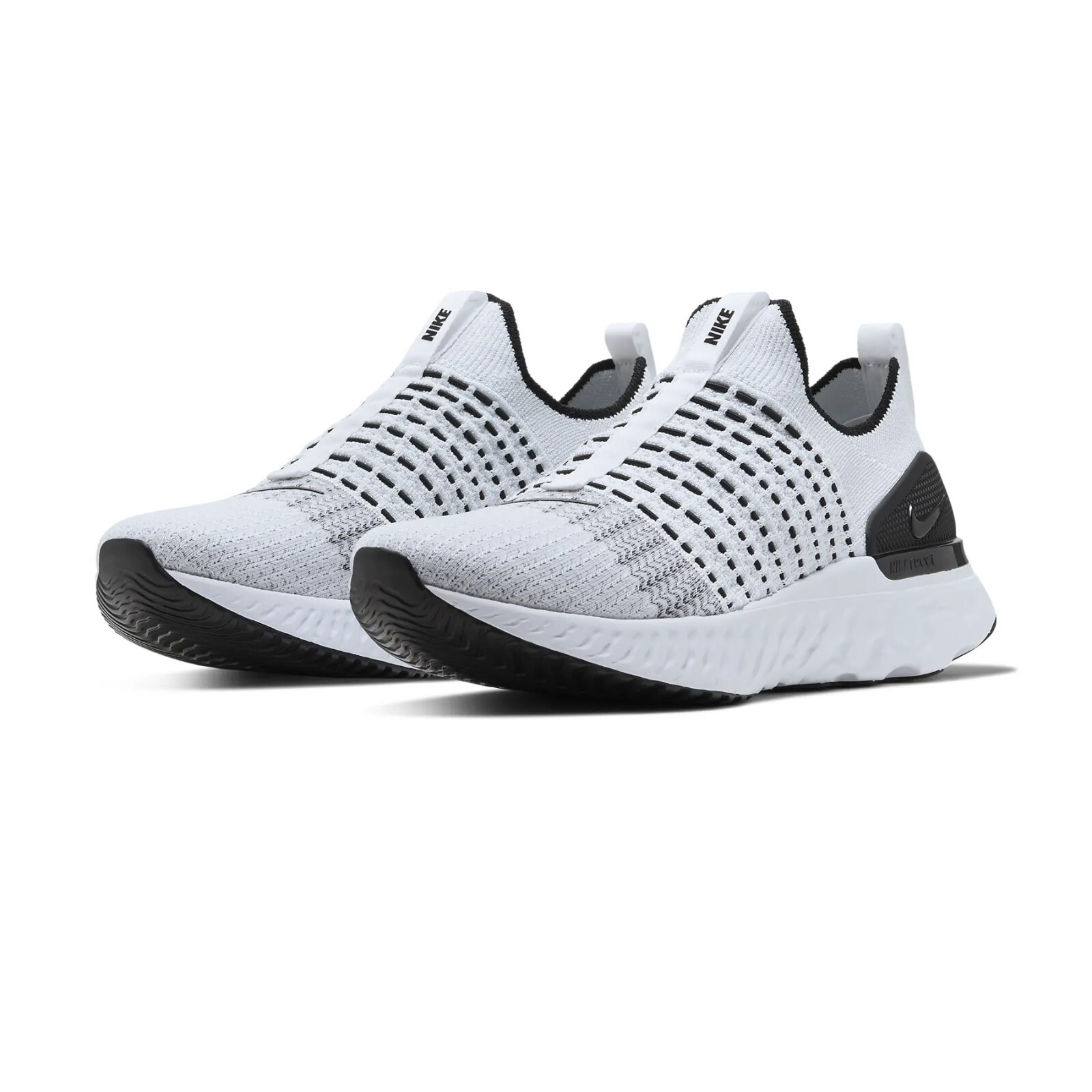 

Мужские кроссовки Nike React Phantom Run FK 2, настоящий белый/бело-черный, CJ0277-100, Nike React Phantom