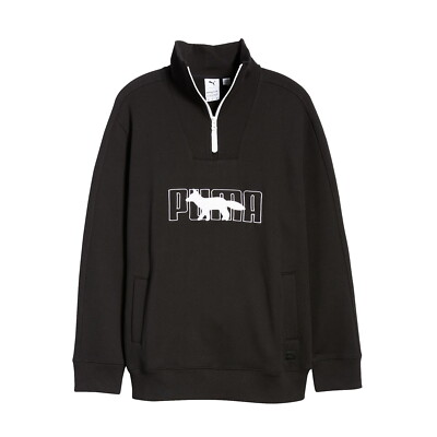 Puma x Maison Kitsune Fox Logo Men's Half Zip Sweatshirt
