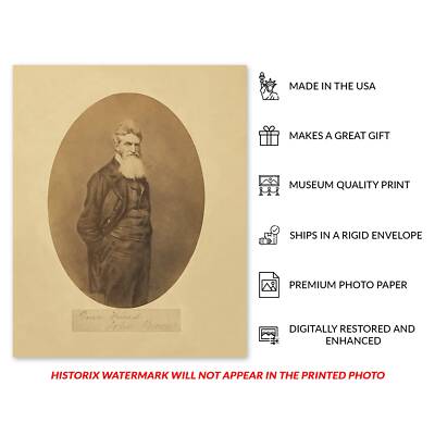 1859 American Abolitionist John Brown Portrait Photo Print Wall Art Poster