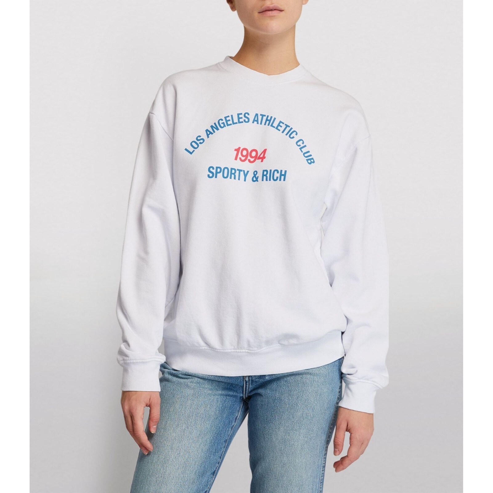 スウェット・トレーナー Sporty & Rich La Athletic Club Sweatshirt Mellot White CR676 Sporty & Rich Team Logo Unisex Sweatshirt Unisex Sweatshirt