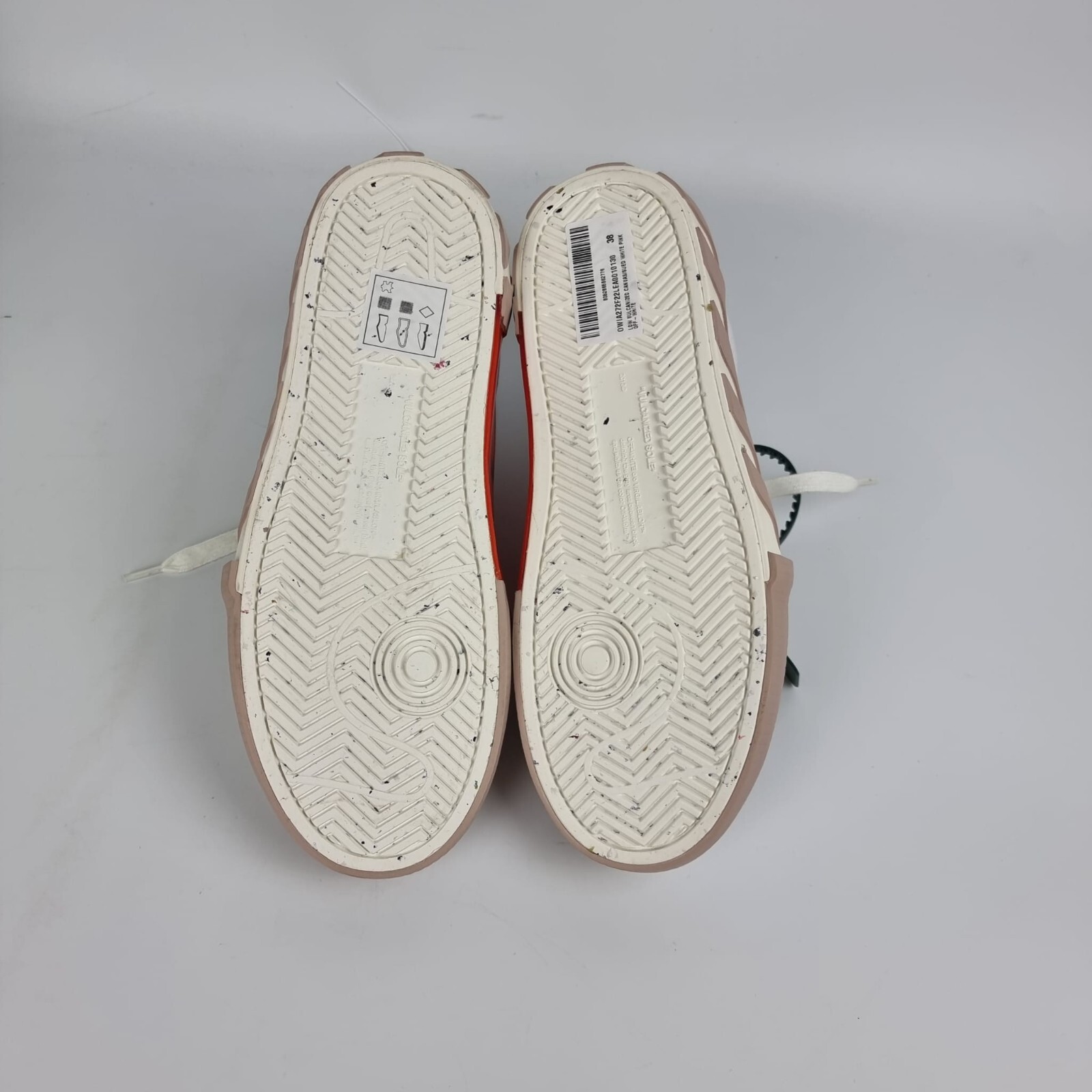 Pre-owned Off-white Vulcanized Women's White And Pink Sneakers Size 38 Us 8